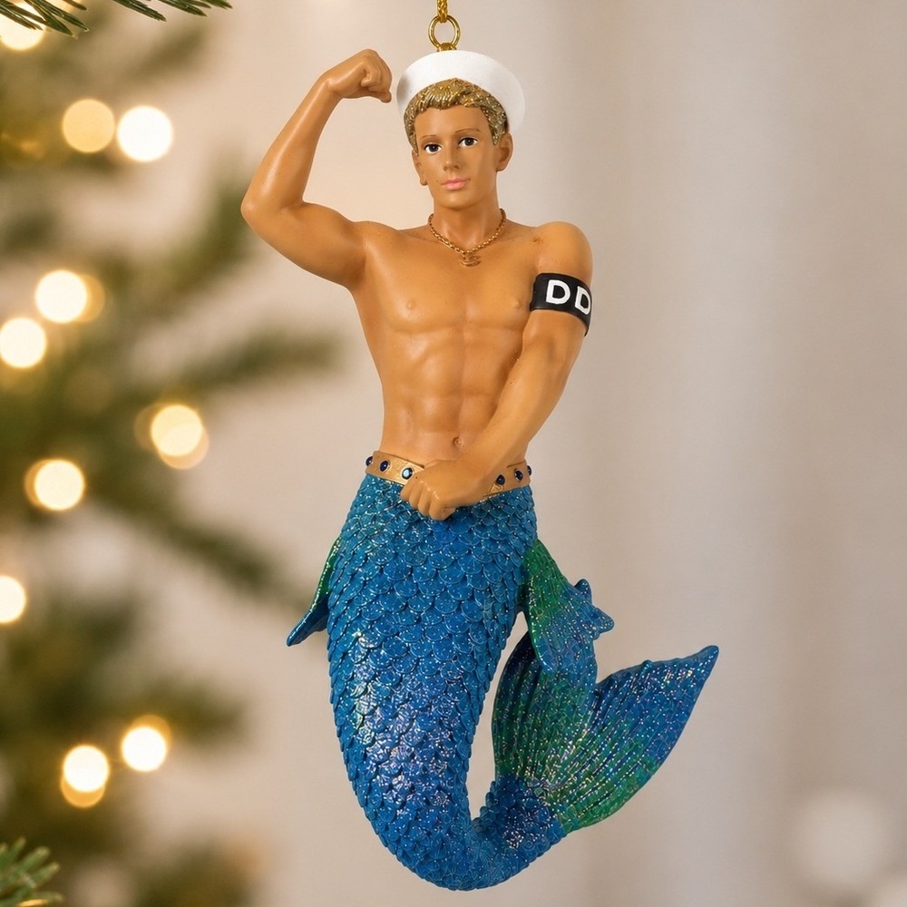 December Diamonds Swabbie Merman Ornament 2013 Retired Sailor w/Box #55-90800